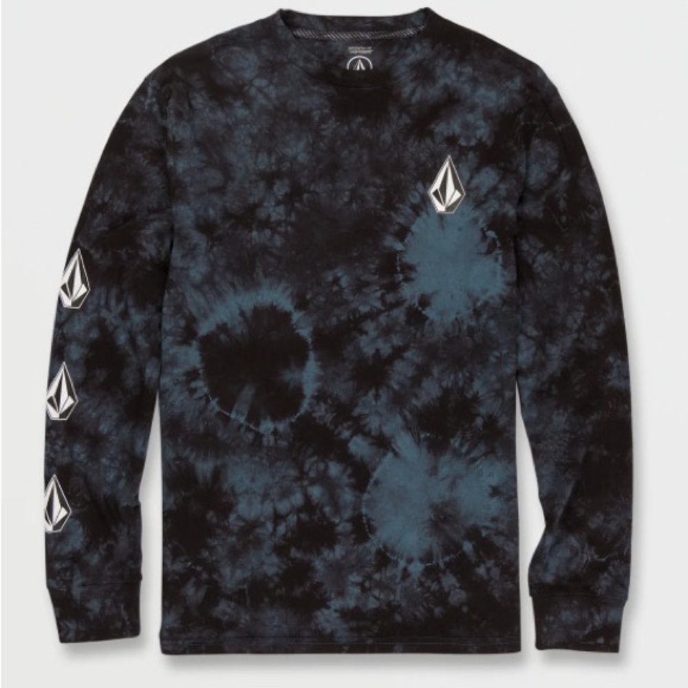 Volcom Men's Iconic Stone Dye Long Sleeve T-Shirt Tee